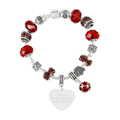 Personalised Cherry Charm Bracelet
