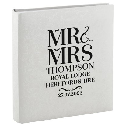 Personalised Classic Mr & Mrs Wedding Photo Album