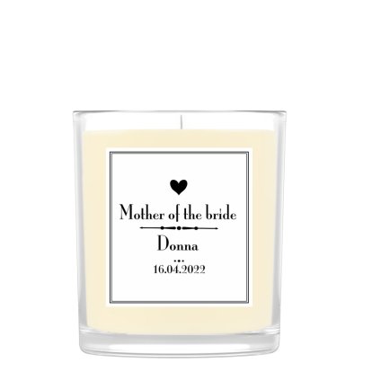 Personalised Decorative Wedding Scented Candle - Mother of the Bride