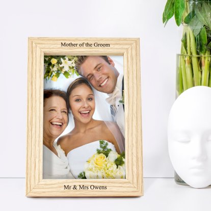 Personalised Deep Mount Photo Frame - Wedding Message 