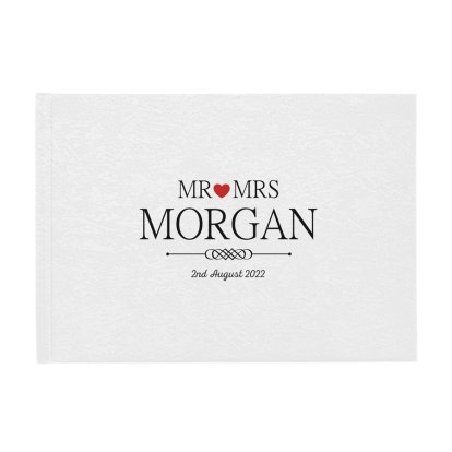 Personalised Deluxe Wedding Guest Book - Mr & Mrs