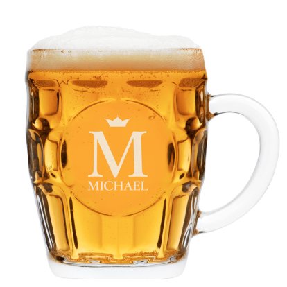 Personalised Dimple Pint Glass