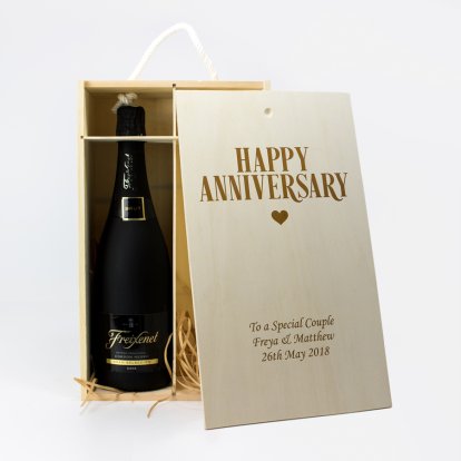 Personalised 2 Bottle Champagne Box for Couples