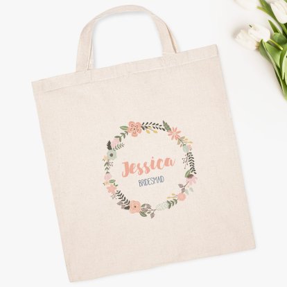 Personalised Floral Favour Bag