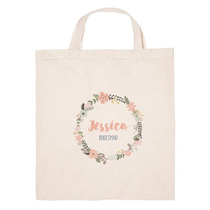 Personalised Floral Favour Bag