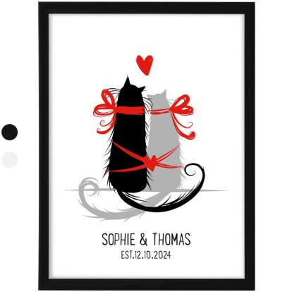 Personalised Framed Poster - Purr-fect Love 