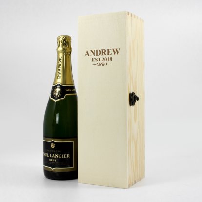 Personalised Wine / Champagne Box - Established 