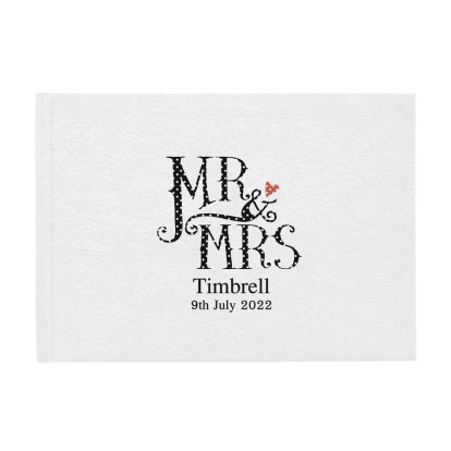 Personalised Mr & Mrs Wedding Guest Book