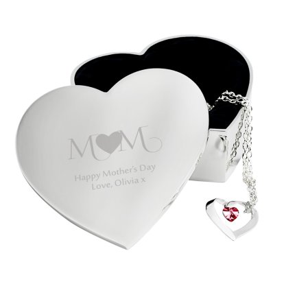 Personalised Mum's Heart Trinket Box
