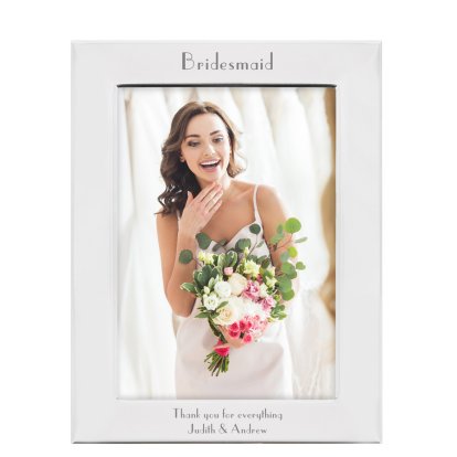 Personalised Silver Plated Photo Frame - Bridesmaid