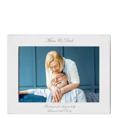 Personalised Silver Plated Photo Frame - Script Design