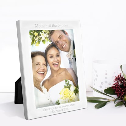 Personalised Silver Plated Photo Frame - Wedding Female