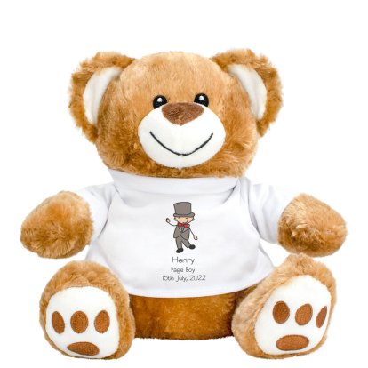 Personalised Teddy Bear - Handsome Pageboy