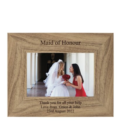 Personalised Wedding Photo Frame - Bridesmaid & Maid of Honour