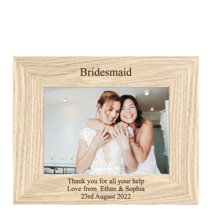 Personalised Wedding Photo Frame - Bridesmaid & Parents