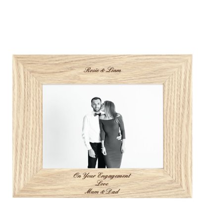 Personalised Wooden Photo Frame - Script Design