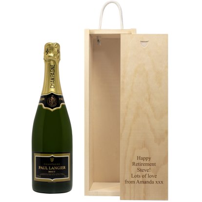 Personalised Wooden Wine or Champagne Box