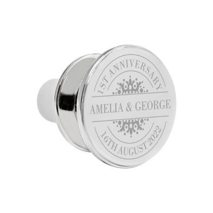 Anniversary Personalised Bottle Stopper