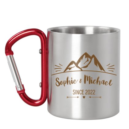 Engraved Climber's Carabiner Mug