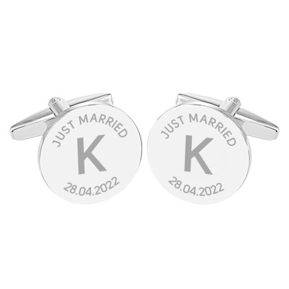 Personalised Just Married Cufflinks