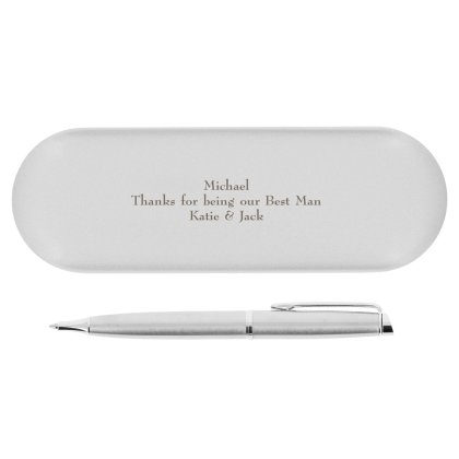 Engraved Rocket Rollerball Pen and Case