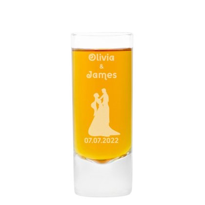 Engraved Shot Glass - Bride and Groom