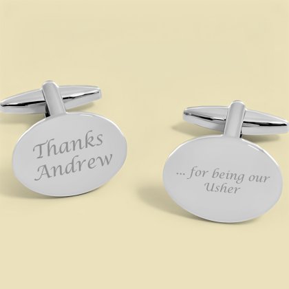 Personalised Thanks for Being our Usher Cufflinks