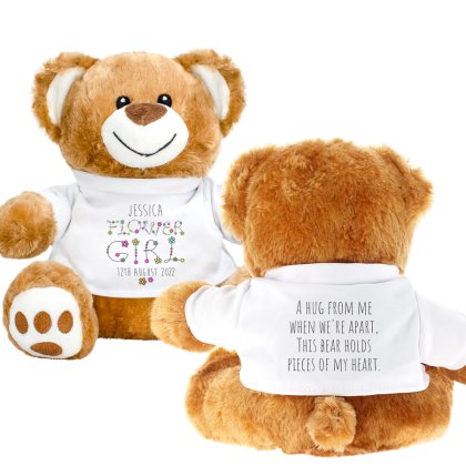 Flower Girl Personalised Wedding Teddy Bear