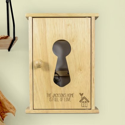 Home - Full of Love Personalised Wooden Key Cabinet