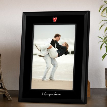 Personalised Alpine Black Frame - Heart Design