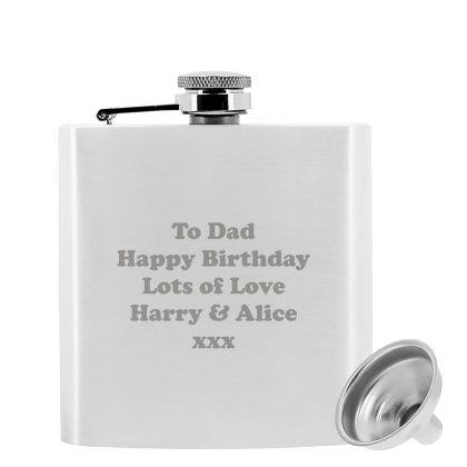 Personalised Stainless Steel Hipflask
