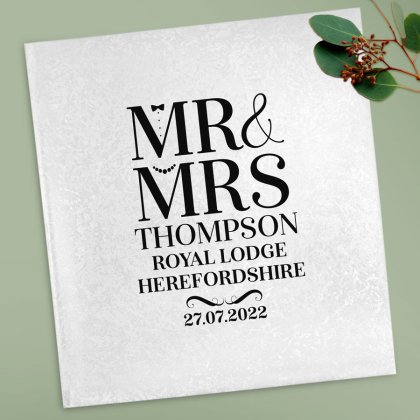 Personalised Classic Mr & Mrs Wedding Photo Album
