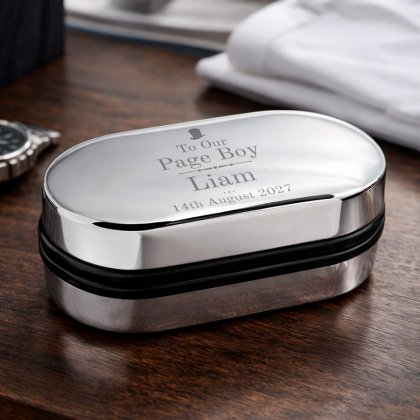Personalised Decorative Wedding Page Boy Cufflink Box