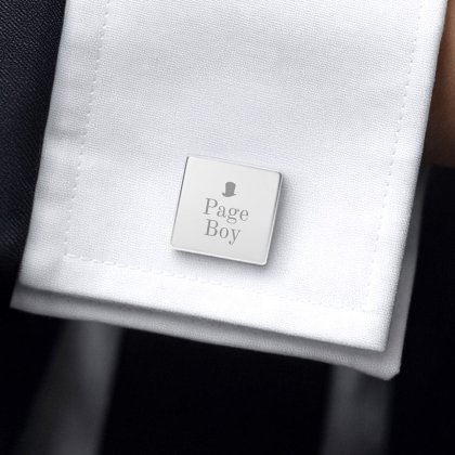 Personalised Decorative Wedding Page Boy Cufflinks