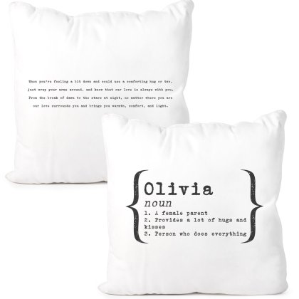 Personalised Definition Cushion Cover Photo 3