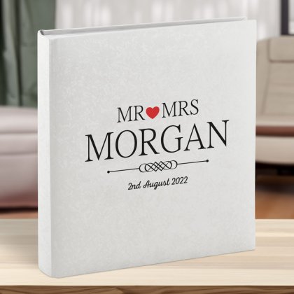 Personalised Deluxe Photo Album - Mr and Mrs
