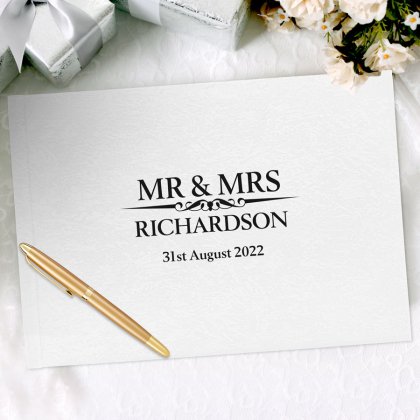 Personalised Deluxe Wedding Guest Book Photo 4