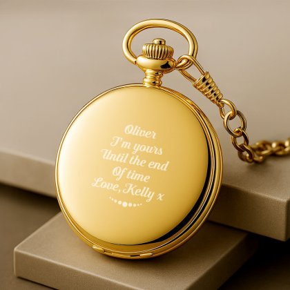Personalised Fob Pocket Watch - Until The End of Time Photo 2