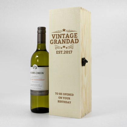 Personalised Wine / Champagne Box - Vintage