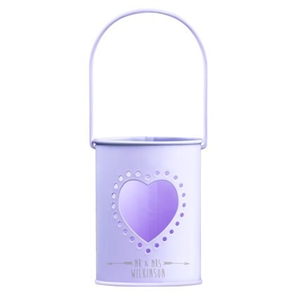 Personalised Metal Purple Candle Holder