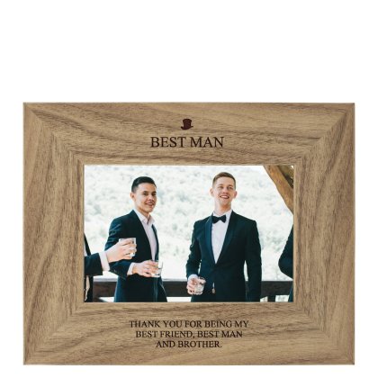 Personalised Rustic Photo Frame - Best Man or Usher Photo 2