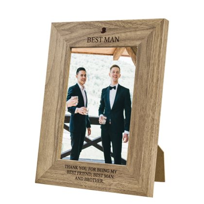Personalised Rustic Photo Frame - Best Man or Usher Photo 3