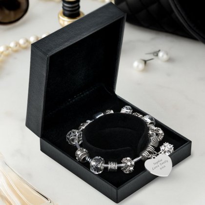 Personalised Silver Charm Bracelet Photo 2
