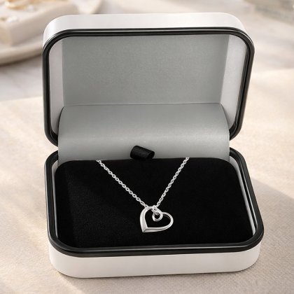 Mother of the Groom Heart Necklace with Box