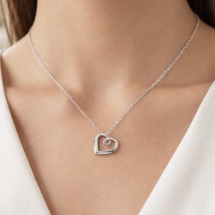 Mother of the Groom Heart Necklace with Box